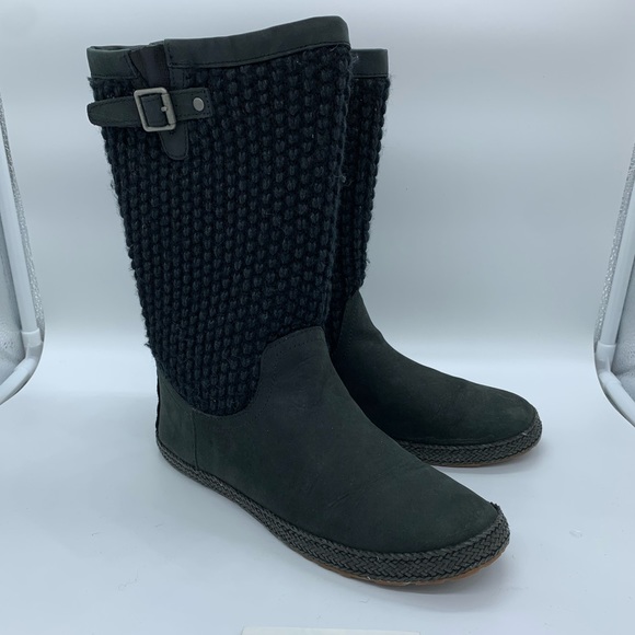 🌟UGG LEATHER & KNIT LYZA BOOTS - Picture 3 of 8